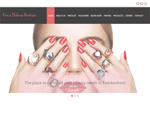 Tablet Screenshot of kissnmakeupboutique.com